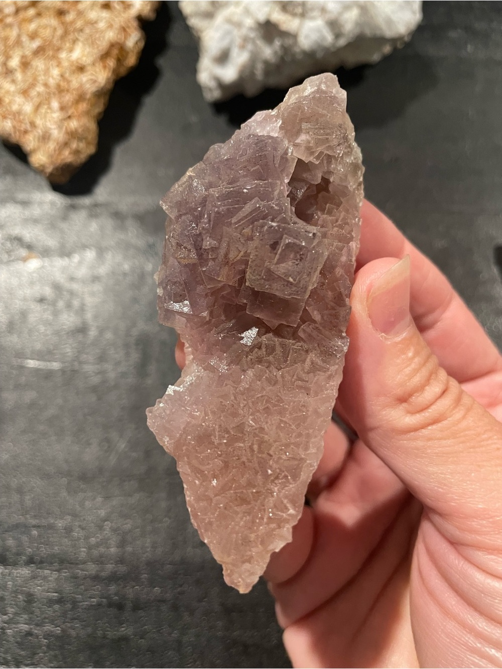 Natural Purple fluorite  Crystal Cluster Home Accent